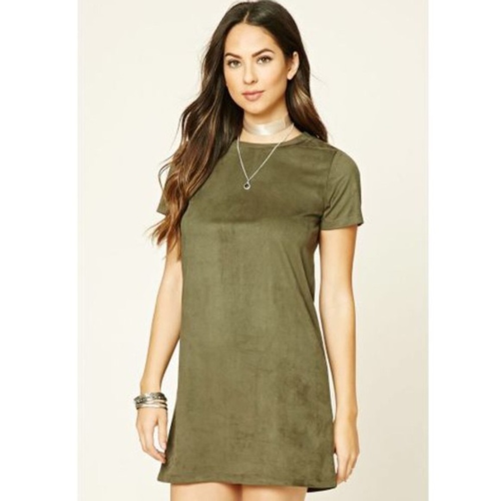 Forever 21 Faux Suede T-Shirt Dress